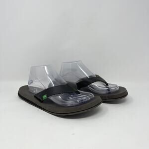 Sanuk‎ Yoga Mat Flip Flop Sandals Womens 10 Brown Foam Cushion SWS2908